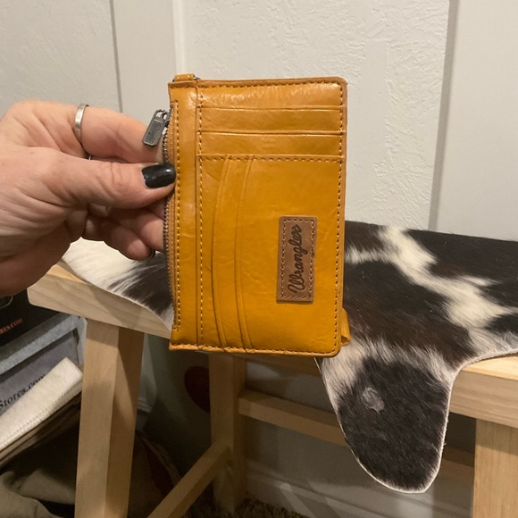 Wrangler Mustard Card Holder with Strap - Picture 2 of 4